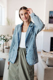 Business Brunch Denim Blazer