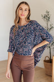 Essential Blouse in Navy Paisley