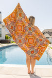 Luxury Beach Towel in Boho Medallions