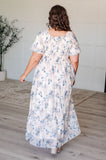 Gentle Yet Strong Balloon Sleeve Floral Dress