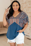 Greece Lightning V-Neck Blouse