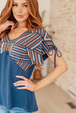 Greece Lightning V-Neck Blouse