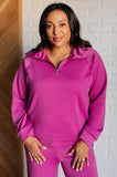 Hamptons Travel Half Zip Pullover in Magenta