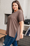 Let Me Live Relaxed Tee in Brown