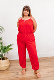 Livin' The Dream Jumpsuit in Red