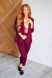 Magic Ankle Crop Skinny Pants in Wine