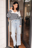 Memorable Moments Striped Sweater in White