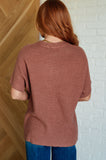 Relaxing Away Dolman Sleeve Knit Top in Coffee