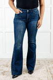 Shannon Mid Rise Rhinestone Detail Flare Jeans