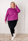 Simply Basic Ribbed Hacci Sweater in Light Plum