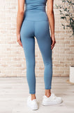 Somewhere to Start Leggings in Dusty Blue