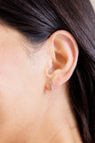 Twin Sparkle Silver Stud Earrings