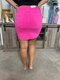 Maggie High Rise Skirt in Magenta