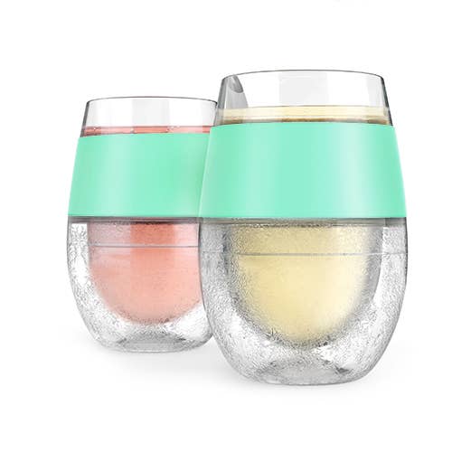 Wine FREEZE™ Cooling Cups in Mint (set of 2)