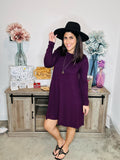 Most Reliable Long Sleeve Knit Dress In Plum