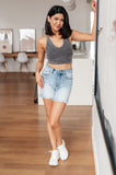 Jenny High Rise Cutoff Dad Shorts