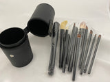 12 Piece Brush Set in Round Case