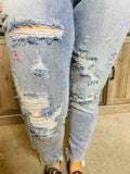 Isabella Paint Splatter Boyfriend Jeans