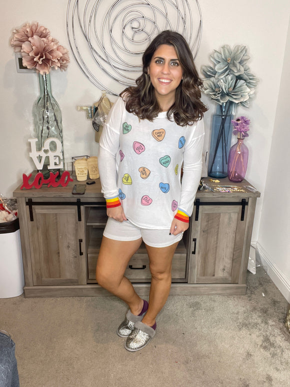 Candy Hearts PJ Set